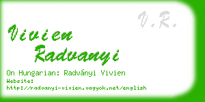 vivien radvanyi business card